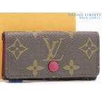 未使用 ルイヴィトン LOUIS VUITTON モノグラム ミュルティクレ4 4連キーケース キーリング キーホルダー フューシャ M60705
