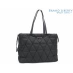 新品同様 プラダ PRADA ニューテスート ボンバー キルティング ショルダートートバッグ ハンドバッグ ショルダーバッグ ブラック ナイロン 1BG169