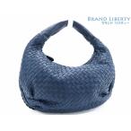 超美品 ボッテガ ヴェネタ BOTTEGA VENETA イントレチャート ヴェネタバッグ ホーボーバッグ ワンショルダーバッグ ネイビーブルー ラムレザー 232499