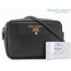 新品同様 プラダ PRADA サフィアーノ ラックス ショルダーバッグ ポシェット ポーチ クラッチバッグ セカンドバッグ ブラック 1BH036