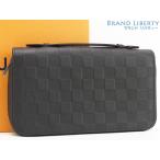 ショッピングダミエ 新品同様 ルイヴィトン ダミエ アンフィニ ジッピー XL ラウンドファスナー長財布 トラベルケース セカンドバッグ ブラック N61254