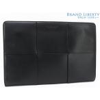 ショッピングヴェネタ 美品 ボッテガ ヴェネタ マキシイントレチャート アルコ ドキュメントケース クラッチバッグ セカンドバッグ ハンドバッグ ブラック 623313