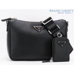 ショッピングPRADA 未使用 プラダ PRADA サフィアーノ ショルダーバッグ メッセンジャーバッグ クラッチバッグ セカンドバッグ ポーチ付 ブラック 2VH113