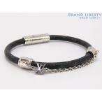 超美品 ルイヴィトン LOUIS VUITTON モノグラム エクリプス ブレスレット チェーン イット バングル 腕輪 ブラック シルバー金具 M8573E