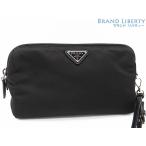 超美品 プラダ PRADA ナイロン ポーチ コスメポーチ 化粧ポーチ ハンドポーチ 小物入れ マルチケース ブラック 1NE693