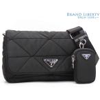 新古品 プラダ PRADA パデッド リナイロン キルティング ショルダーバッグ メッセンジャーバッグ ショルダーポーチ ポシェット ブラック 1BD290