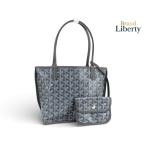 ショッピングゴヤール 未使用 ゴヤール GOYARD アンジュ ミニ ポーチ リバーシブル トートバッグ ハンドバッグ GRIS グレー カーフレザー ANJOUSMINCG51TY51P