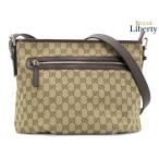  очень красивый товар Gucci GUCCI GG парусина наклонный .. сумка на плечо сумка "почтальонка" бежевый темно-коричневый парусина кожа 388930