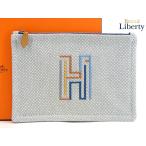  новый старый товар Hermes HERMES Flat сумка H лабиринт PM бардачок клатч морской хлопок 100% H103973M 04