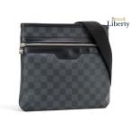  как новый Louis Vuitton LOUIS VUITTON Damier gla Fit Thomas наклонный .. сумка на плечо сумка "почтальонка" sakoshu черный PVC кожа N58028