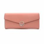 FENDI フェンディ エフイズ 長財布 レザー コーラルピンク 財布