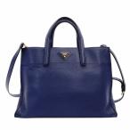 ショッピングPRADA PRADA プラダ ハンドバッグ レザー ブルー 2way 青 ショルダー