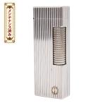 ダンヒル dunhill ローラー ガスライター ストライプ シルバー メンテナンス済み 中古