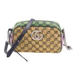 グッチ バッグ レディース キャンバス GGマーモント キルティング スモールショルダーバッグ マルチカラー 447632 GUCCI 中古