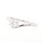 ミキモト 指輪 レディース 1Pダイヤ 立爪 リング V字 Vライン ダイヤモンド0.51ct 実測11号 プラチナ MIKIMOTO PT950 中古