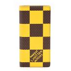 ルイヴィトン 財布 メンズ ダミエポップ ポルトフォイユブラザNM 二つ折り長財布 イエロー Louis Vuitton N40541 中古