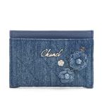  Chanel футляр для карточек женский черепаха задний чехол для пропуска Denim голубой CHANEL б/у 