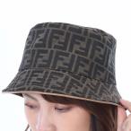 全品5%OFFクーポン☆30日迄☆フェンディ FXQ899 ALSG F0QE1 FFジャカード バケットハット
