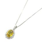 JEWELRY JEWELRY ネックレス イエローサファイア ネックレス イエロー系 Pt900プラチナ 中古