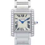 カルティエ タンクフランセーズ SM ダイヤベゼル ブランドオフ CARTIER ステンレススチール 腕時計 SS 中古 レ