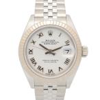 ロレックス デイトジャスト ランダム番 ホワイト ローマ ブランドオフ ROLEX K18WG（ホワイトゴールド） 腕時計