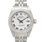 ロレックス デイトジャスト F番 ブランドオフ ROLEX K18WG（ホワイトゴールド） 腕時計 WG/SS 中古 レディース