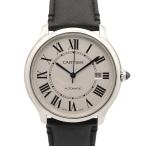 カルティエ ロンド マスト ドゥ カルティエ ブランドオフ CARTIER ステンレススチール 腕時計 SS/革 中古 メン