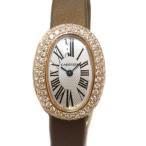 CARTIER カルティエ 腕時計 ミニベニュワール ダイヤモンドベゼル 腕時計 アイボリー系 K18(750)ピンクゴールド 中古