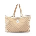 ショッピングＧＧキャンバス グッチ アビー GGキャンバス ブランドオフ GUCCI キャンバス トートバッグ キャンバス 中古 レディース