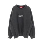 シュプリーム Washed Box Logo Crewneck スウェット ブラック 25SS ブランドオフ Supreme コットン スウェット