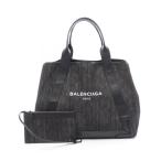 ショッピングバレンシアガ バレンシアガ NAVY CABAS ネイビーカバ M ブランドオフ BALENCIAGA デニム トートバッグ デニムキャンバス 中古