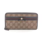 ショッピングＧＧキャンバス グッチ メイフェア GGキャンバス シェリーライン ブランドオフ GUCCI キャンバス ラウンド長財布 キャンバス 中