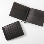 ショッピングヴェネタ ボッテガヴェネタ BOTTEGA VENETA 二つ折り財布 イントレチャート マネークリップ ダークブラウン 123180 V47W1 2007 ◇