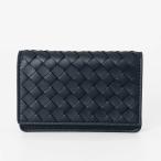 《P6倍_15日23_59迄》ボッテガヴェネタ BOTTEGA VENETA 名刺入れ ラムレザー イントレチャート カードケース ダークネイビー 174646 V3UN1 4045