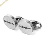 《ポイント6倍》バーバリー BURBERRY メンズ カフスボタン ロゴ 丸型 シルバー 8035682