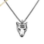 グッチ GUCCI ネックレス メンズ アンガーフォレスト ウルフヘッド シルバー 476930 J8400 0811