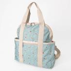 《3%OFFクーポン対象》レスポートサック LeSportsac バックパック レディース DOUBLE TROUBLE 2way トートバッグ 花柄 ライトブルー系 2442 F734