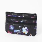 レスポートサック LeSportsac ポーチ レディース 3-ZIP COSMETIC コスメポーチ 花柄 ブラック ネイビー 7158 E778【最大6000円クーポン】