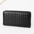 ボッテガヴェネタ ラウンドファスナー長財布 BOTTEGA VENETA ラムレザー イントレチャート 革編み 札入れ ブラック 275064 V3UN1 1275□