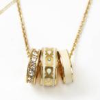 ショッピングエナメル コーチ ネックレス COACH シグネチャー エナメルリング ペンダント ゴールド×クリーム 408103GLD100【クーポン配布】