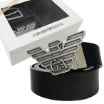 エンポリオアルマーニ ベルト EMPORIO ARMANI メンズ レザー バックル 2個セット フリーサイズ ブラック Y4S270 YLP4X 88001