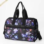 ショッピングレスポートサック レスポートサック ボストンバッグ LeSportsac DELUXE MED WEEKENDER 2way 旅行バッグ 花柄 ブラック×ネイビー 4318 E778【クーポン配布中】