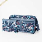 レスポートサック ショルダーバッグ LeSportsac DELUXE SHOULDER SATCHEL 花柄 ブルー系 7519 E718【クーポン配布中】