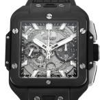 HUBLOT ウブロ スクエア・バン ウニコ ブラックマジック 821.CI.0170.RX 自動巻き 透明文字盤 メンズ