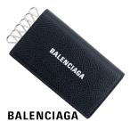 バレンシアガ キーケース 6連 6本 三つ折り BALENCIAGA CASH KEYCASE 640537 1IZI3 1090 BLACK キャッシュ ブラック キーリング キーホルダー レザー 本革