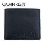 ショッピングカルバンクライン カルバンクライン 財布 二つ折り財布 Calvin Klein CK 小銭入れ付き コンパクトウォレット  ブラック レザー 黒色 79475