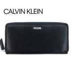 ショッピングカルバンクライン カルバンクライン 財布 長財布 ラウンドファスナー Calvin Klein CK メタルロゴ 31CK190008 001 BLACK ブラック レザー 本革