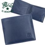 イルビゾンテ 財布 二つ折り IL BISONTE 小銭入れ付き ダークブルー ネイビー 紺色 レザー 本革 コンパクト コインケース SBW023