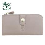 ショッピングイルビゾンテ イルビゾンテ 財布 二つ折り 長財布 IL BISONTE ボタン L字ファスナー グレー トルトラ グレージュ 小銭入れ付き 大容量 レザー 本革 SCW011