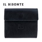 イルビゾンテ 財布 三つ折り IL BISONTE レザー 本革 ブラック ネロ 黒色 SMW022 PV0005 BK110B ミニ財布 コンパクト スマート 札入れ 小銭入れ カード